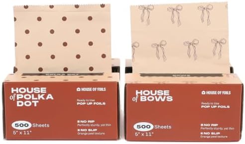 House of Foils Cute 5x11 Hair Foils (Dots & Bows, 1000 Count) by HouseofFoils