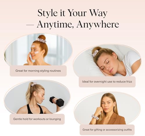 Kitsch Satin Scrunchies for Women | For All Hair Types - Assorted, 5pcs - Image 5
