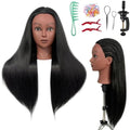Black Mannequin Head for Braiding, Practice Hair Mannequin Head by ARLEFENNI