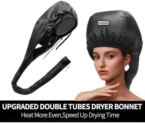 Bonnet Hair Dryer for Curly Hair,Upgraded Double Tubes Even Heat Distribution,Hairstyling Dryer Cap for Women,Diffuser Cap for Curls Hair Portable, Deep Conditioning for All Hairstyles at Home(size M) - Image 5