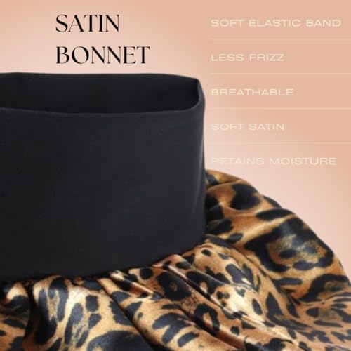 Satin Bonnet – Sleep Bonnet for Women and Men Curly Hair, Braids, and Natural Hairstyles (1pck) - Image 3
