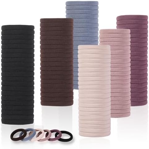 LuSeren Nylon Hair Ties, Fabric Hair Ties, Soft Hair Elastics for Women by LuSeren