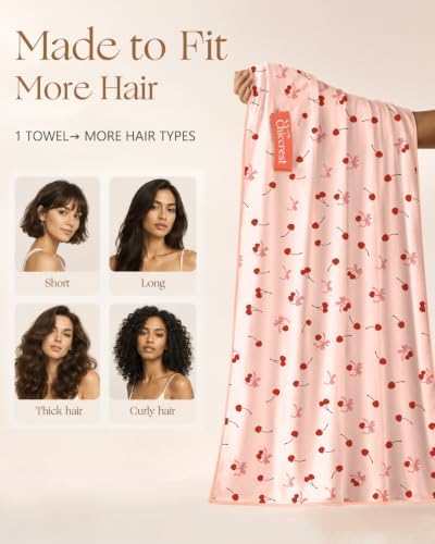 Ultra Absorbent XL Microfiber Hair Towel Wrap for Women & Girls - Image 3