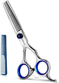 COOLALA Stainless Steel Hair Cutting Scissors Thinning Shears 6.5 Inch Professional Salon Barber Haircut Scissors Family Use for Man Woman Adults Kids by COOLALA
