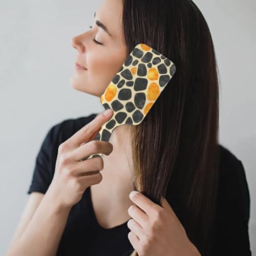 Hair Curler Brush Giraffe Print Detangling Hair Brush for All Hair Types,Hair Straightener Brush Wet and Dry Hair for Adults and Hair Brush for Women - Image 7