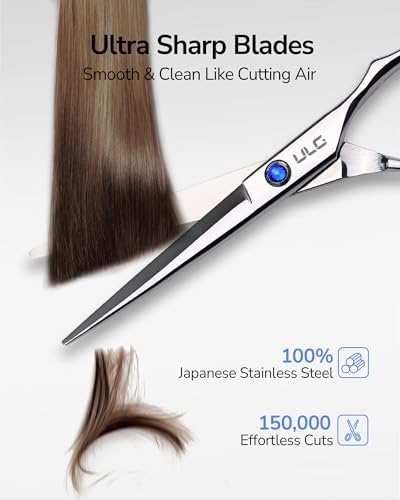ULG Hair Cutting Scissors Thinning Shears Kit Professional Hairdressing Texturizing Salon Razor Edge Scissor Barber Kit Plus - Image 4