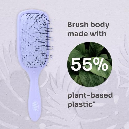 Wet Brush Go Green Thick Hair Paddle Detangling Brush, Purple - Ultra-Soft IntelliFlex Bristles With AquaVent - Gently Loosens Knots While Minimizing Pain - Curly, Coarse, Long, Wet & Dry Hair - Image 6