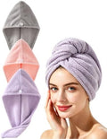 Lumimi Microfiber Hair Towel Wrap for Women, 3 Pack 3 Colors C by Lumimi