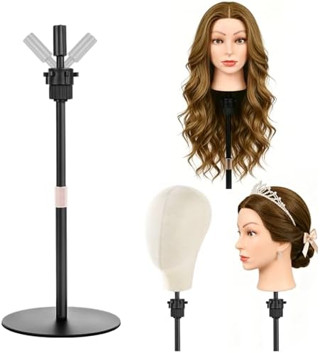 Beauty Star Heavy Duty Mannequin Head Stand, 20 Inch Adjustable Height by BeautyStar