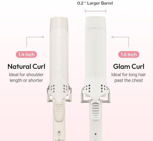 vodana GlamWave Ceramic Hair Curler 1.4 inch - Shiny & Damage-Free Natural Waves with All-Day Hold | Advanced Double Ceramic Coating with Rapid Instant Heat, Ivory - Image 5