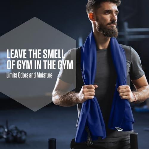 VENTURE 4TH Quick Dry Microfiber Towel for Camping & Gym - Navy Blue Large - Image 5