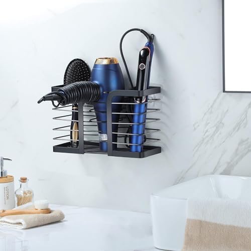 YIGII Hair Dryer Holder/Hair Tool Organizer Wall Mount - Metal Wire Bathroom Blow Dryer Holder Hair Styling Hot Tools Organizer for Flat Iron, Curling Wand, Straightener, Electric Shaver - Image 5