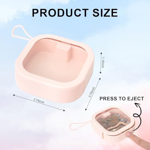 Cute Mini Hair Tie Organizer Travel Portable Stackable Hair Tie Holder for Hair Accessories, Scrunchies and Small Items, Bobby Pin Holder- Ideal Gift for Teen Girls Toddler Women, Pink - Image 2