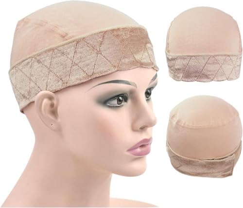 Wig Grip Cap for Women Non Slip with Wig Grip Band 2-in-1 Adjustable Bamboo Fiber Wig Caps for Women (Beige) by YTBYT