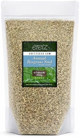 Annual RyeGrass Seed by Eretz - Willamette Valley, Oregon Grown. No fillers, No Weed or Other Crop Seeds (1lb) by Eretz