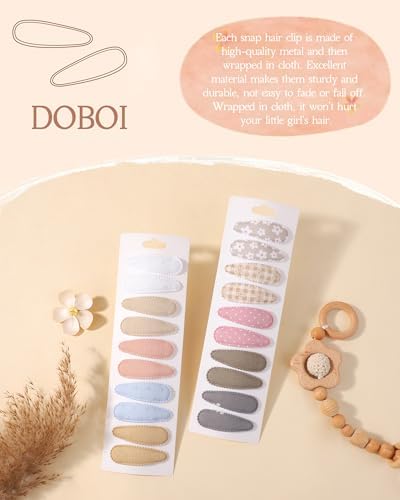 doboi Toddler Hair Clips for Girls Baby Barrettes-20PCS Pastel Neutral - Image 3