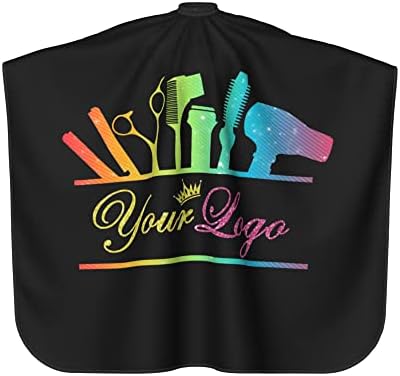 Barber Cape Hello Girl Gorgeous Glitters Eyelash Salon Apron Hair Cutting Cape Barbershop Kits For Women 55''X66'' - Image 2