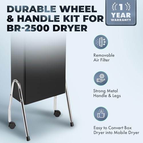 Buy-Rite BR2500 MAXX Hot Salon Hood Dryer with Wheel Handle Kit - Image 4