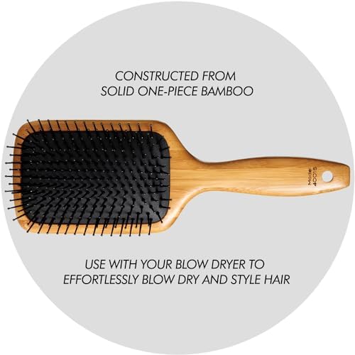 Sam Villa Signature Series Wooden Paddle Brush, Wide, Tourmaline-Infused - Image 7
