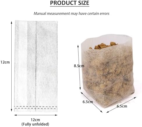 Plants Nursery Bags Non-Woven Seedling Grow Bags, 200 Pcs, 12*12cm - Image 2