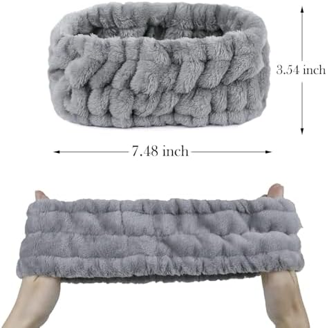 LAPOHI 3 Pack Modern Microfiber Facial Headbands for Washing Face, Makeup & Spa - Skincare & Towel Headbands for Women & Girls - Image 3