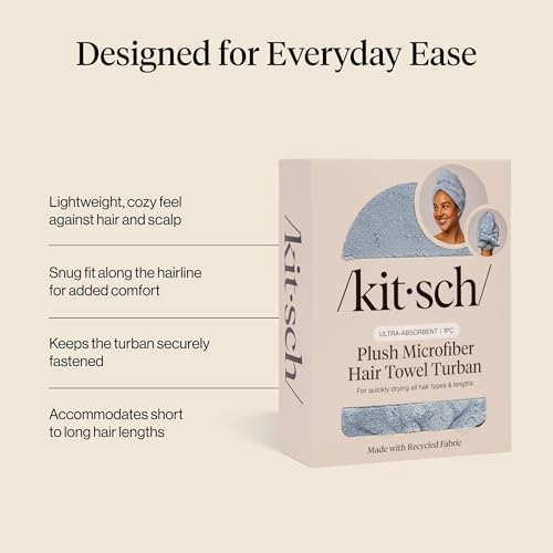 Kitsch XL Microfiber Hair Towel Wrap for Women - Image 4