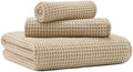 MICROFI Microfiber Waffle Bath Towels, 3 Pieces, Oversized, Soft, Absorbent, Fast Drying, Lint Free, Includes Bath, Face and Hand Towels 430 GSM by Unknown