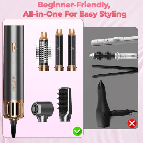 5-in-1 Hot Air Styler, Hair Dryer Brush with Auto-Wrap Curlers - Image 3