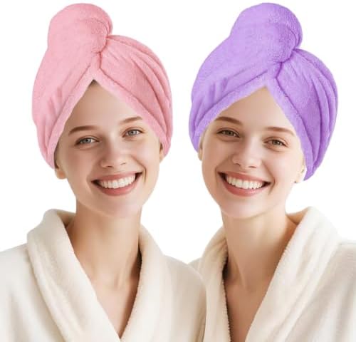 Microfiber Hair Drying Towel Wrap,Hair Turbans Towel for Wet Hair by Unknown