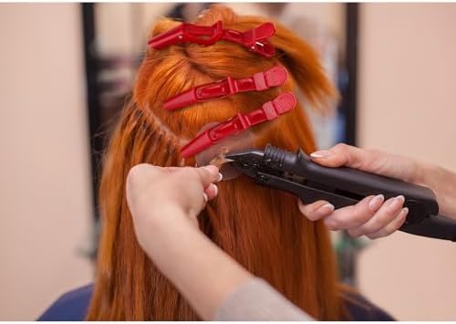 Ondder 24 Pcs Red Large Alligator Hair Clips for Styling Sectioning, Pro Salon Clips for Hair Coloring Cutting, Hair Styling Accessories for Women - Image 3