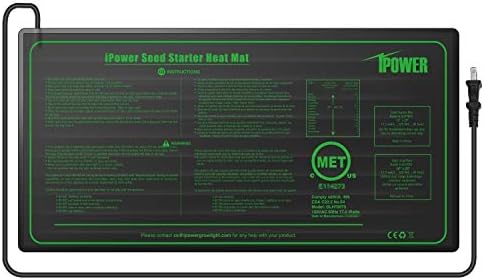 iPower 2 Pack 10" x 20" Warm Hydroponic Seedling Heat Mat and Digital Thermostat Control Combo Set for Plant Germination, Black - Image 2