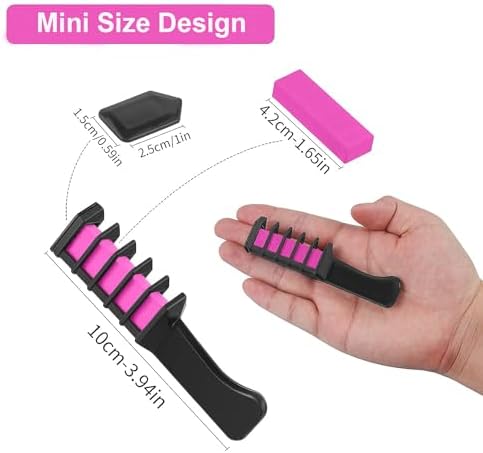 Hair Chalk Comb – Temporary Dye for Kids, Washable & Fun for Parties - Image 3