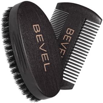 Bevel Premium 100% Boar Bristle Beard Brush & Deluxe Pearwood Comb Set - Image 6