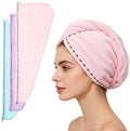3Pcs Microfiber Hair Towel Wrap Quick Dry Soft Hair Turban for Women by MakemadeDIY