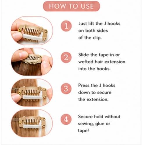 Snap On Wig Clips 16 pieces Blonde - Image 4