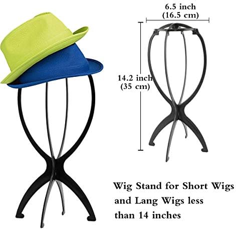 DANSEE Short Wig Stand 2 Pack ,Wig Holder for Multiple Wigs - Image 2