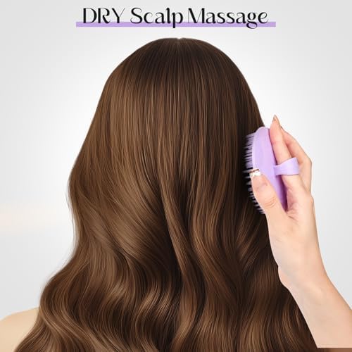 4PCS Hair Scalp Scrubber Massager Brush Head Exfoliator Shower Shampoo Comb - Image 6