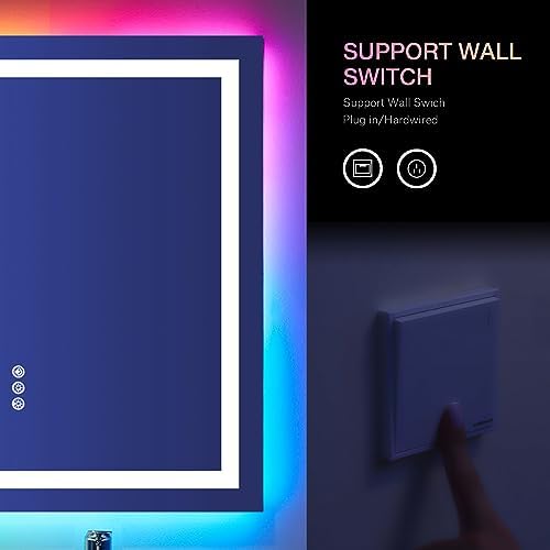 LOAAO 20"X28" RGB LED Bathroom Mirror with Lights, UL Listed - Image 6