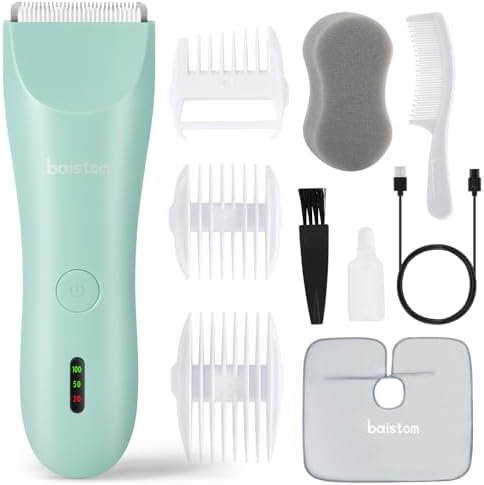 Quiet Baby Hair Clippers for 0–12Y with Hair Cutting Kit by Baistom