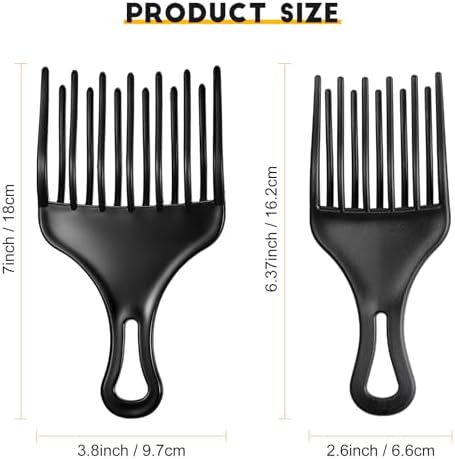 2 Pieces Hair Pick Curly Hair Afro Pick Comb - Image 3