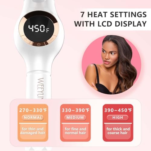 WEEYUM 2 Inch Curling Iron, Large Barrel Curling Iron/Wand, Dual Voltage - Image 3
