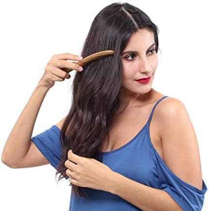 Louise Maelys Wooden Wide Tooth Hair Comb for Curly Detangling Sandalwood - Image 5