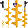 Garden Auger Drill Bit for Planting, Pack of 2 - 1.6" x 16" & 3.5" x 16" by NAFOGAR
