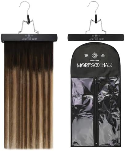 Moresoo Hair Extension Storage Bag with Hanger, Black by Moresoo