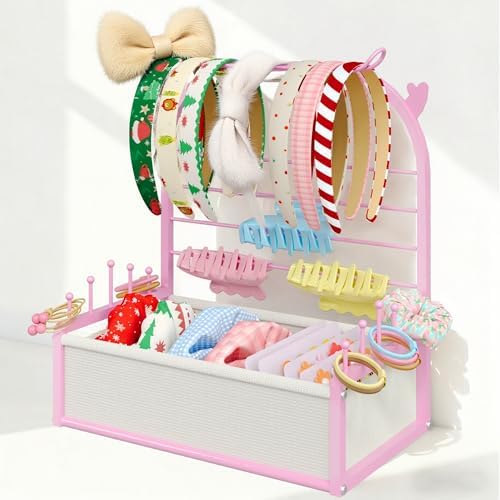 Headband Holder Stand, Deer Antler Design, Hair Accessories Organizer, Pink - Image 7