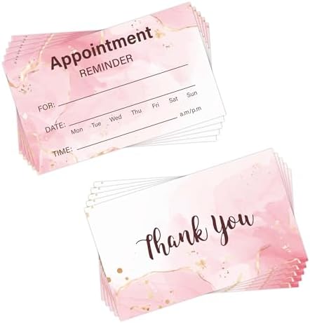 240 Pcs Appointment Reminder Cards Pink Ink Style 3.54 X 2 Inch by YHNTGB