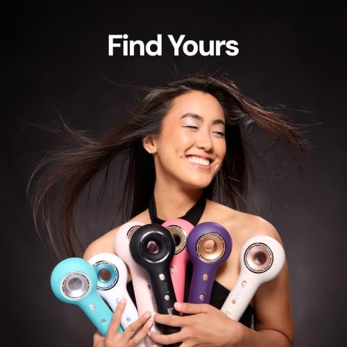 L'ANGE HAIR Axia HaloRing Ionic Hair Dryer | High Speed Professional Blow Dryer for Smooth, Frizz-Free Styles | Lightweight Brushless Motor with Concentrator & Wall Mount | 4 Heat Settings | Purple - Image 4