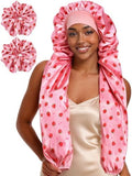 Double Layer Satin Bonnet Unisex Pantyhose Bonnet Sleep Cap by YIHENGMEI