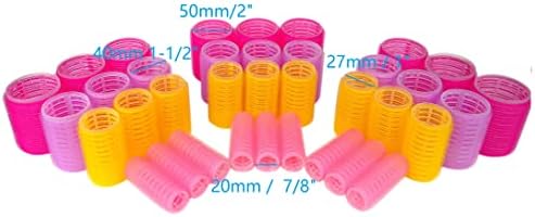 Hair Rollers Self Grip Holding Rollers Hairdressing Curlers Hair Design Sticky Cling Style For DIY Or Hair Salon By Kamay's (Gripping Sticky Rollers 36PCS 4 Size) Large Medium Small Premium Set Random - Image 3