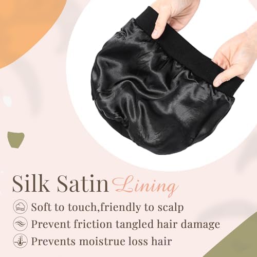 JenPen 4 Pcs Silk Satin Sleeping Bonnet for Women Color - Image 3